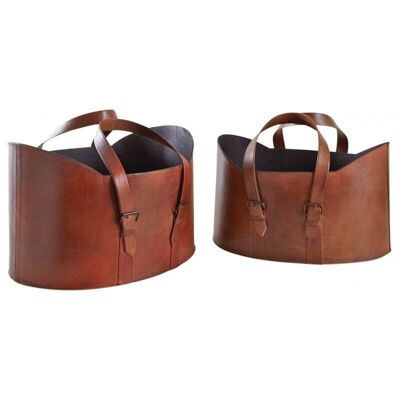 Leather storage basket-CRA580S