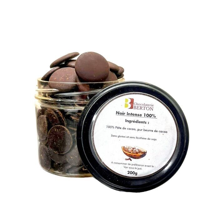 Pastille Noir Intense 100% - Pot 200g