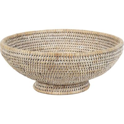 White rattan standing basket-CSP1200