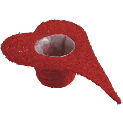 Sisal heart planter-CSV114SP