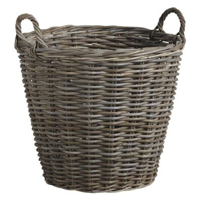 Large basket in gray poelet-CUT1510