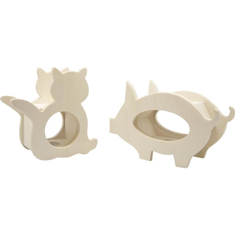 Piggy bank in white wood-DAN2050