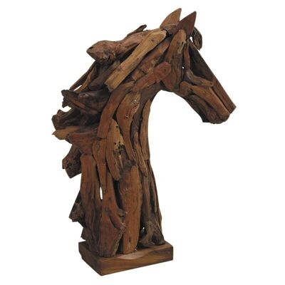 Testa di cavallo in teak riciclato-DAN2200