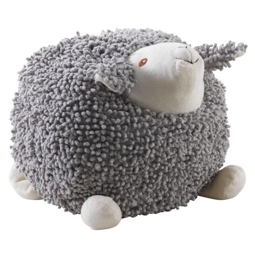 Mouton Shaggy en coton gris-DAN2523C