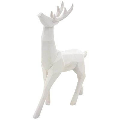 Deer in white resin-DAN2560