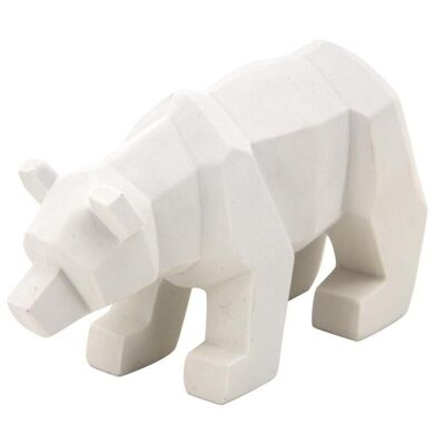 Bear in white resin-DAN2570