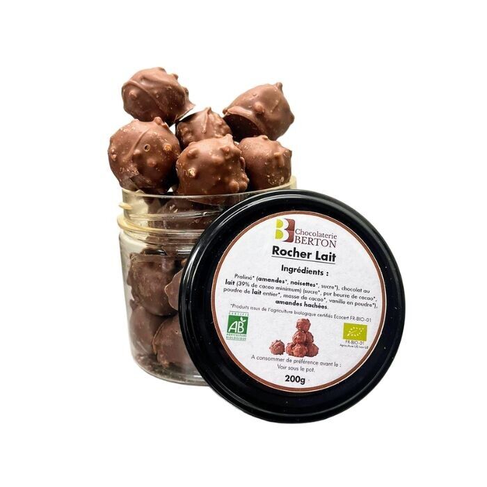Petits Rochers Pralinés Lait Bio - Pot de 200g