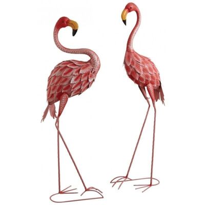 Flamant rose en métal-DAN3010