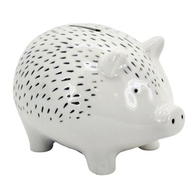 Hand painted ceramic piggy bank Pig-DAN3160