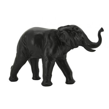 Éléphant en résine teintée noire-DAN3180 1