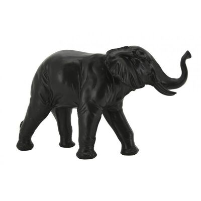 Éléphant en résine teintée noire-DAN3180
