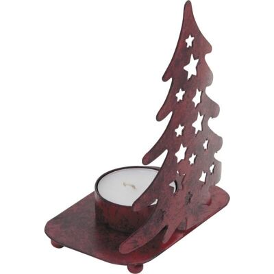 Metal Christmas tree tealight holder-DBO1731