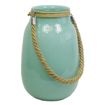 Vaso in vetro colorato turchese-DBO1942V