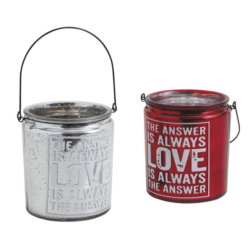 Porta tealight in vetro colorato e metallo-DBO2000V