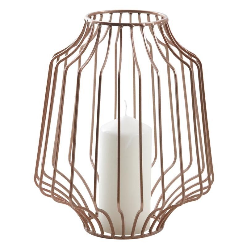 Porta tealight in metallo ramato-DBO2190
