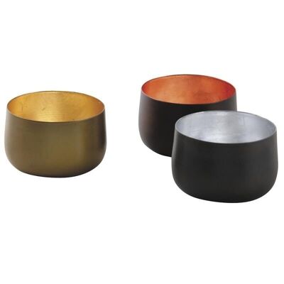 Round metal tealight holder-DBO2470