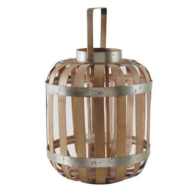 Lanterne en bambou naturel et métal-DBO2610V