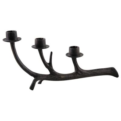 Cast iron deer antler candle holder-DBO2690