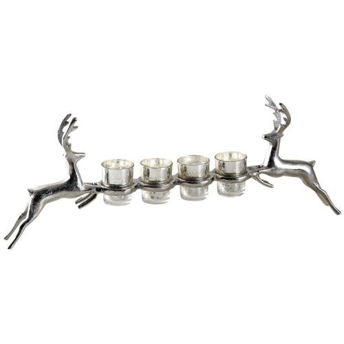 Photophore cerfs avec 4 bougies vanille-DBO2790V