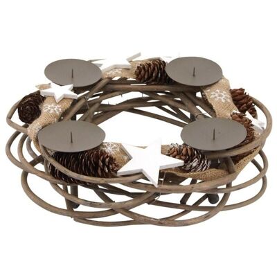 Wicker Advent Wreath-DBO3050