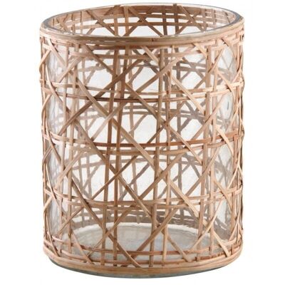 Large cannage tealight holder-DBO3392V