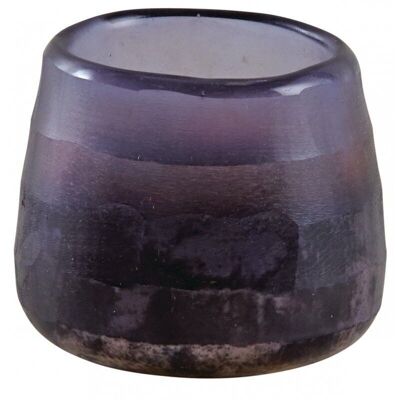 Violet glass tealight holder-DBO3400V