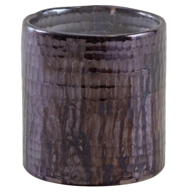 Porta tealight in vetro viola-DBO3420V