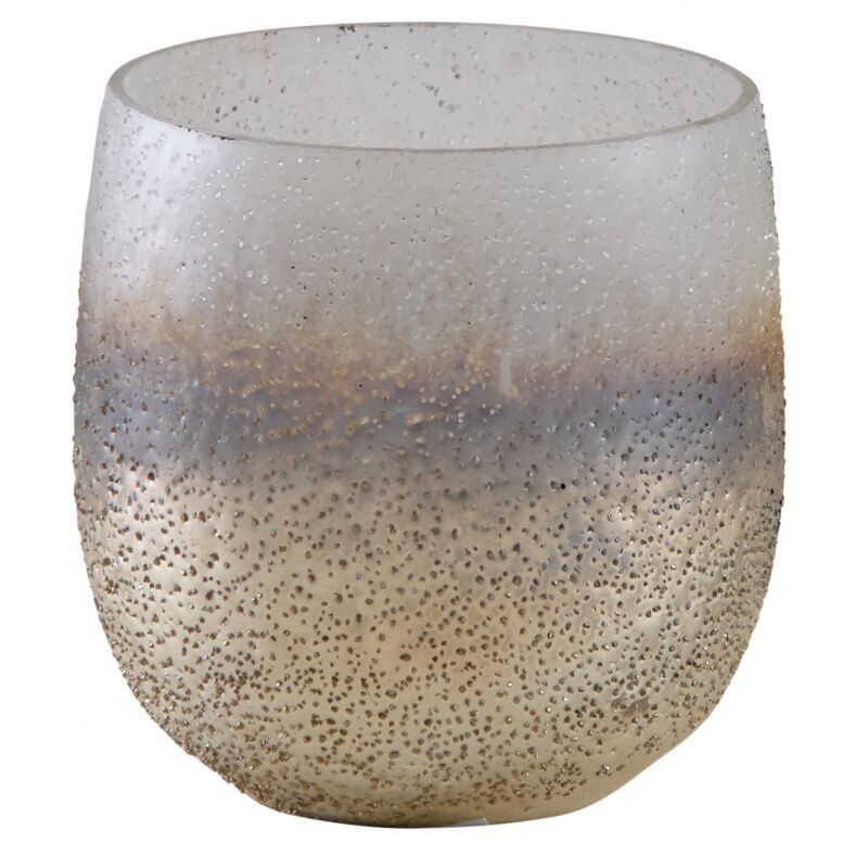 Porta tealight dorato e bianco-DBO3470V