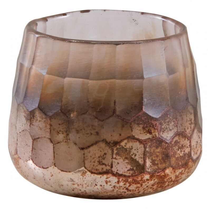 Porta tealight rosa e oro-DBO3490V