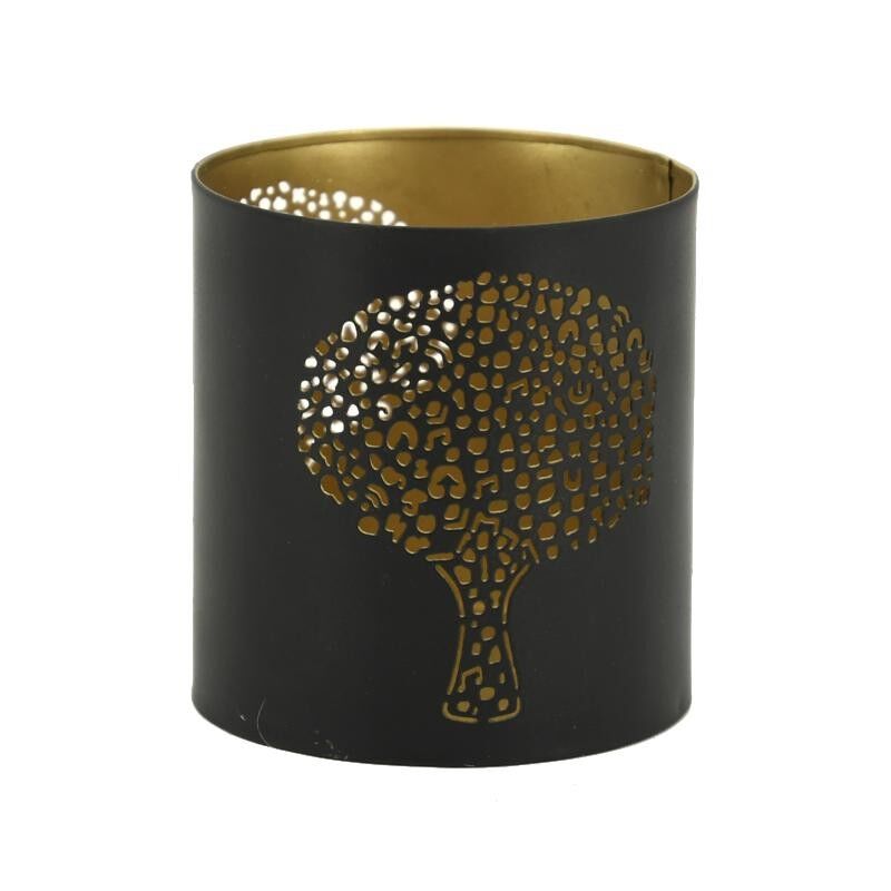Porta tealight in albero di metallo laccato-DBO3690
