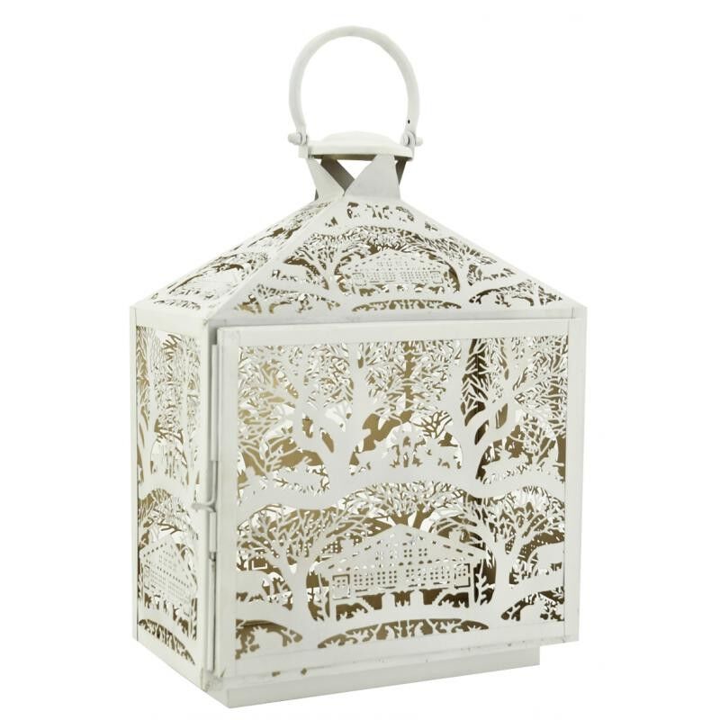 Lanterna in metallo interno oro-DBO3740