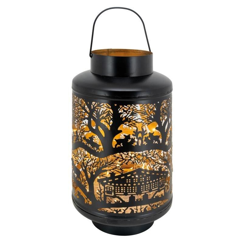 Lanterna in metallo laccato con interno oro-DBO3752