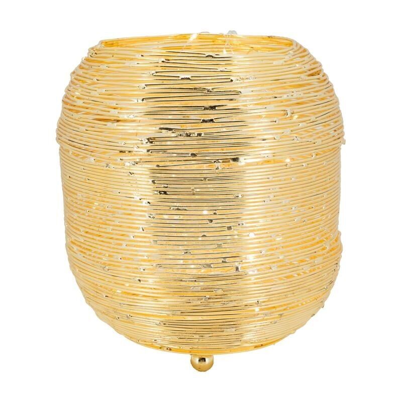 Porta tealight in metallo dorato-DBO3771