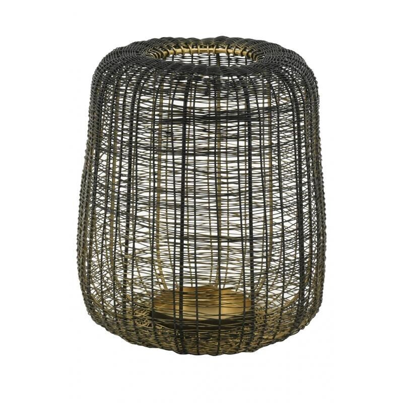 Porta tealight in filo metallico nero-DBO4021