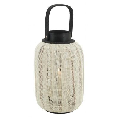 Lantern in wood and woven cotton-DBO4060V