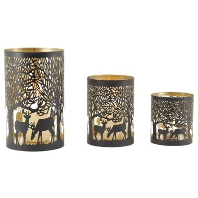 Porta tealight in metallo Deer-DBO415S