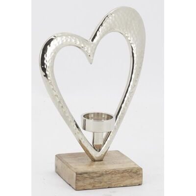 Aluminum heart tealight holder-DBO4320