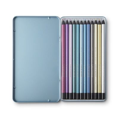 12 Crayons Printworks 12 Colour pencils - Metallic