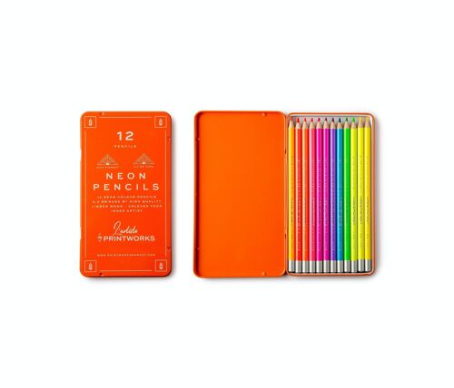 Set de 12 crayons de couleur - Néon - Printworks