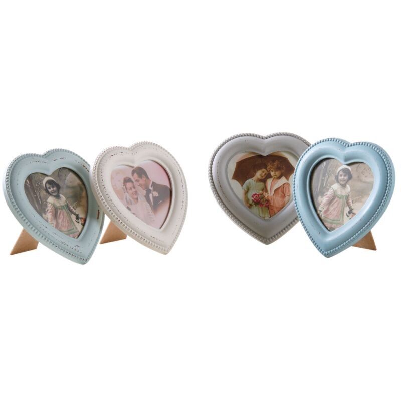 Cornice per foto a forma di cuore in legno invecchiato-DCA2240V