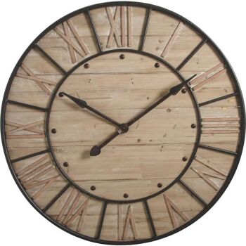 Horloge en bois et métal-DHL1230 1