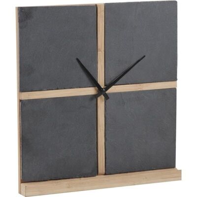 Slate and Bamboo Clock - DHL1420