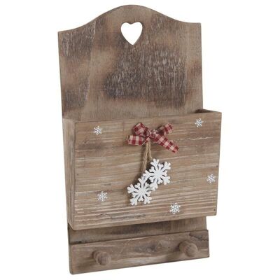 Wall-mounted wooden letter rack Winter-DMA1260