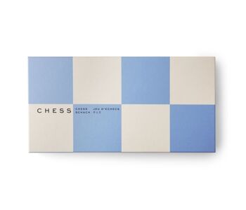 Jeu d'échecs - Design Bleu et Blanc - Jeu de société décoratif - Printworks 9