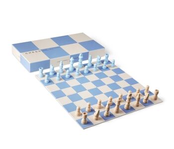 Jeu d'échecs - Design Bleu et Blanc - Jeu de société décoratif - Printworks 10