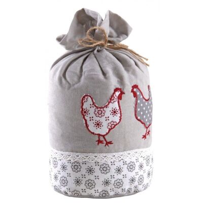 Chicken door stopper in cotton and linen-DMA1410