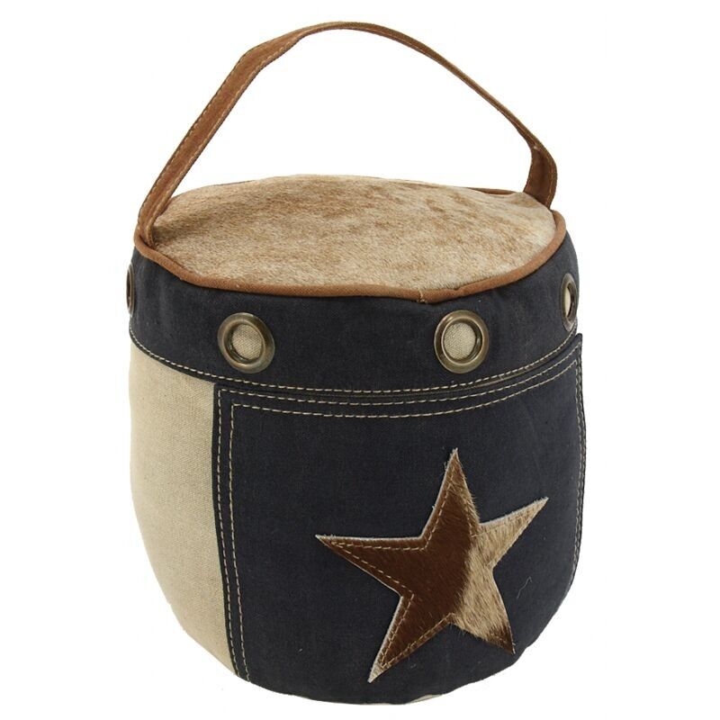 Fermaporta in cotone e pelle bovina-DMA1570