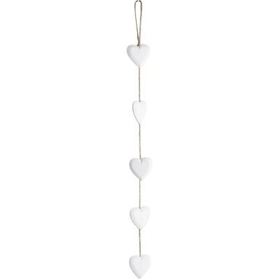 White wooden hearts mobile-DMO1210