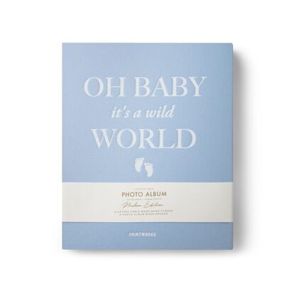 Photo Album - Baby it's a Wild World Blue - Book Size - Printworks