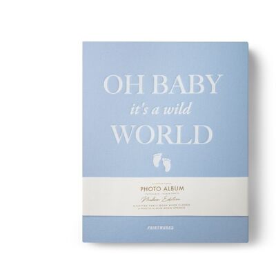 Album photo - Baby it's a Wild World Bleu - Format livre - Printworks